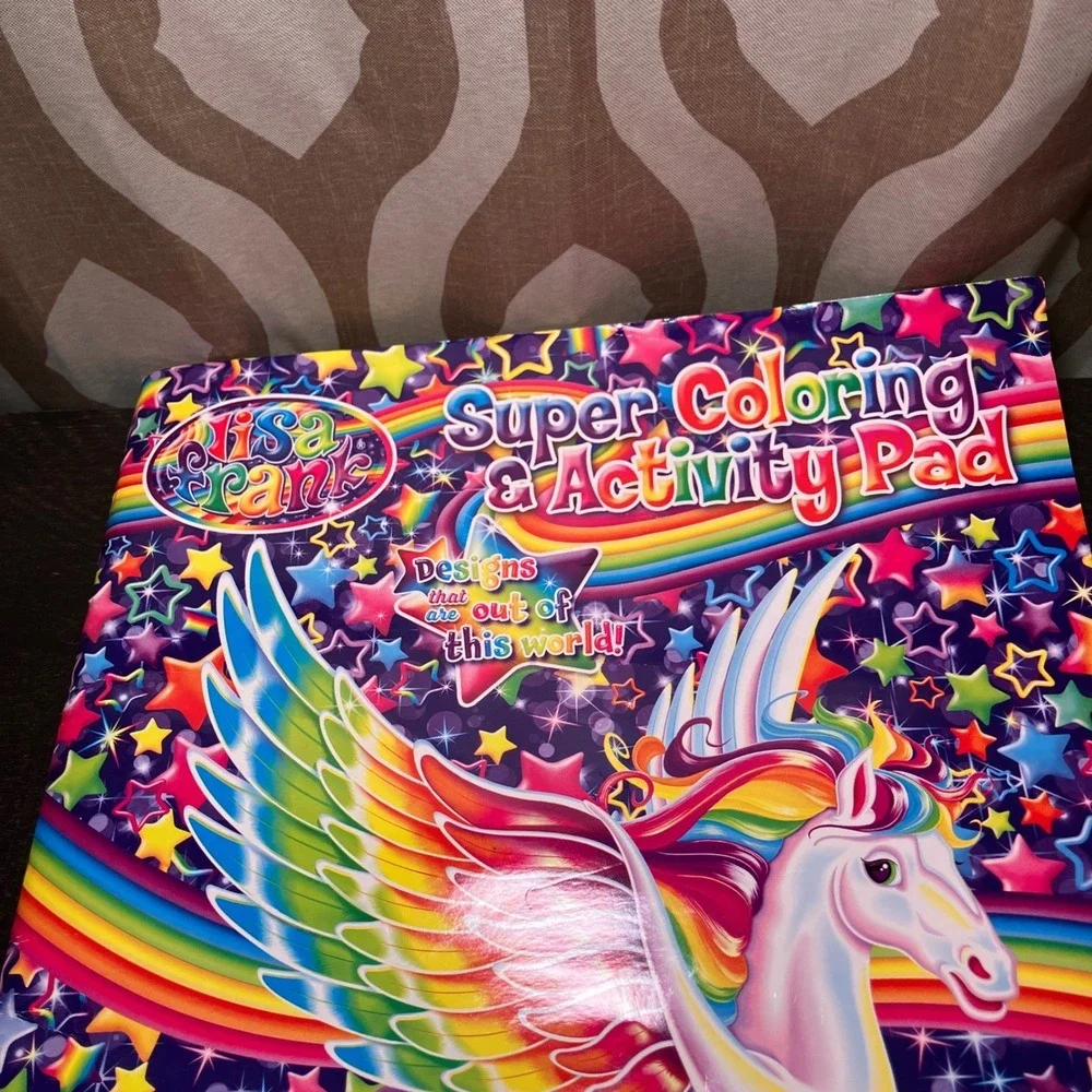 Lisa Frank Super Coloring Activity Pad Unicorn Rainbow Stars Bendon Kids Art Fun